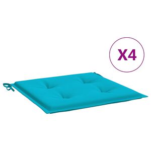 vidaXL hynder til havestol 4 stk. 40x40x3 cm stof turkis