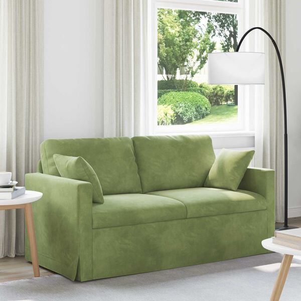 vidaXL Sofa Lys gr&oslash;n Samlede dimensioner: 158 x 78 x 80 cm (B x D x H)