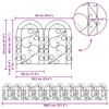 vidaXL Havehegn Espalier Sort 308,5 x 54,5 x 0,3 cm