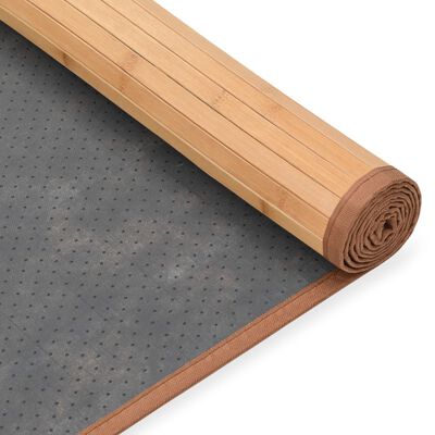 vidaXL gulvtæppe 150x200 cm bambus brun