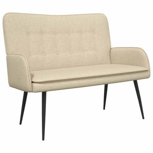 vidaXL 2-personers sofa Cremefarvet 115 x 61 x 87 cm Stof