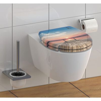 SCHÜTTE toiletsæde med soft close-funktion og quick-release SUNSET SKY