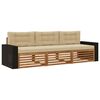 vidaXL Udend&oslash;rs sofagruppe med pude 3 pcs Naturlig og Beige Polyester