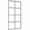 vidaXL skyded&oslash;r 102,5x205 cm sikkerhedsglas og aluminium sort