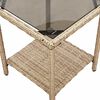 vidaXL havesofa med bord og hynder L-formet polyrattan beige