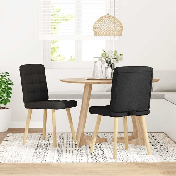 vidaXL spisebordsstole 2 stk. stof sort