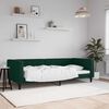 vidaXL daybed 90x200 cm velour m&oslash;rkegr&oslash;n