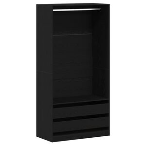 vidaXL Garderobeskab Sort eg 100 x 50 x 200 cm Konstrueret tr&aelig;