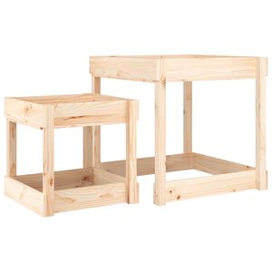 vidaXL sandborde 2 stk. massivt fyrretr&aelig;