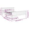 vidaXL sengeramme med 2 skuffer 140x200 cm massivt fyrretr&aelig; m&oslash;rkegr&aring;