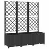 vidaXL haveplantekasse med espalier sort 120x40x136 cm PP