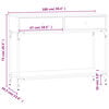 vidaXL konsolbord 100x34,5x75 cm konstrueret tr&aelig; sort