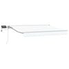 vidaXL Manuel markise-ramme med LED-lys Hvid 2,5 x 2 m