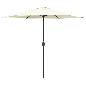 vidaXL parasol med aluminiumsstang 270x246 cm sandhvid