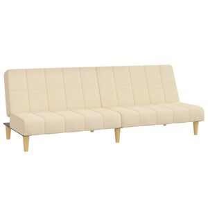vidaXL 2-personers sovesofa stof cremefarvet