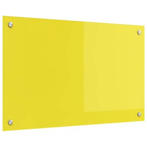 vidaXL K&oslash;kkenbacksplash Gul 80 x 50 cm h&aelig;rdet glas