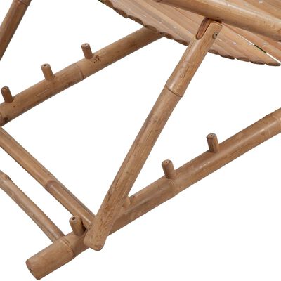 vidaXL dækstol med fodstøtte bambus