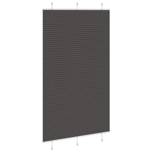 vidaXL Pliss&eacute;gardin Sort 115x200 cm Stofbredde 114,4 cm Polyester