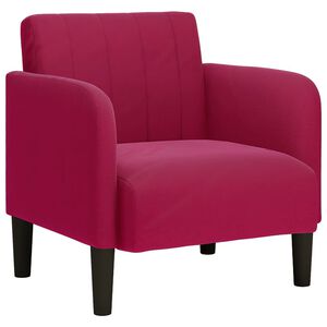vidaXL sofastol med arml&aelig;n 54 cm fl&oslash;jl vinr&oslash;d