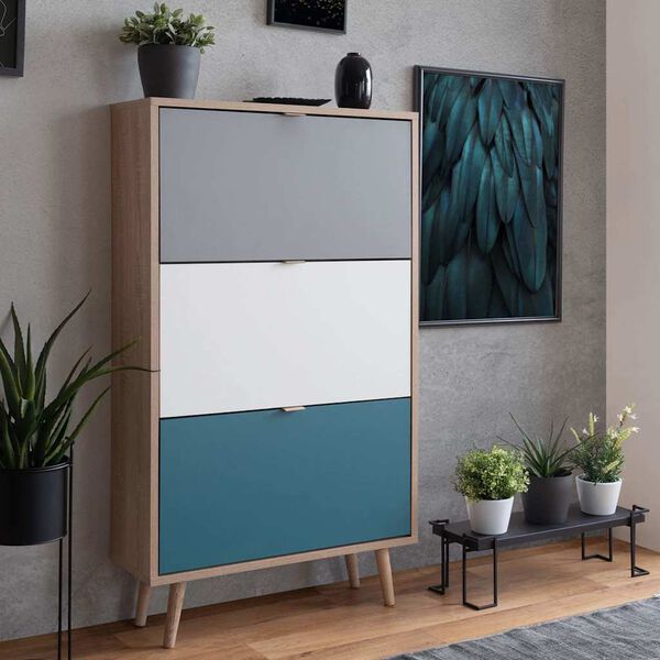 Finori skoskab C-uba 42 sonoma-egetr&aelig;sfarve og flerfarvet