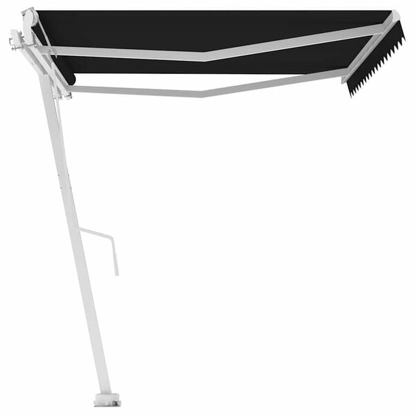 vidaXL fritst&aring;ende markise 450x300 cm automatisk betjening antracitgr&aring;