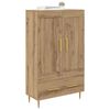 vidaXL Highboard Artisan Egetr&aelig; 69,5 x 31 x 115 cm Konstrueret tr&aelig;
