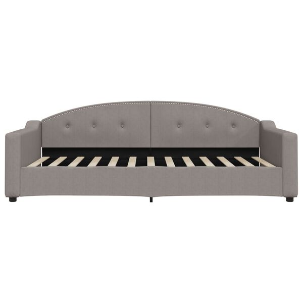 vidaXL daybed 100x200 cm stof gr&aring;brun