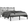 vidaXL sengeramme med sengegavl 140x190 cm metal sort