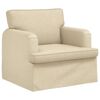 vidaXL Sofa 2 pcs Creme 162 x 80 x 85 cm Stof