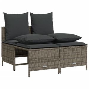 vidaXL sofas&aelig;t til haven 4 dele med hynder polyrattan gr&aring;