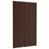 vidaXL Tagpanel 12 stk. Brun 80 x 45 cm Galvaniseret st&aring;l