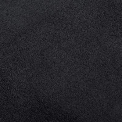 vidaXL gulvtæppe 80x150 cm blødt plys skridsikkert og vaskbart sort