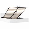 vidaXL hydraulisk opbevaringsseng med LED 160x200 cm kunstl&aelig;der hvid
