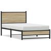 vidaXL sengeramme uden madras 100x190 cm metal sonoma-eg