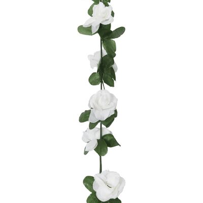 vidaXL kunstige blomsterguirlander 6 stk. 250 cm forårshvid