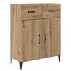 vidaXL Highboard Artisan Egetr&aelig; 69,5 x 34 x 180 cm Konstrueret tr&aelig;