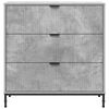 vidaXL Sideboard Beton Gr&aring; 79,5 x 33 x 82 cm Konstrueret tr&aelig;