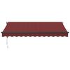 vidaXL markise med LED-lys 350x250 cm automatisk betjening bordeaux