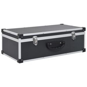 vidaXL CD-kasse til 80 CD'er aluminium ABS sort