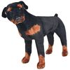 vidaXL st&aring;ende t&oslash;jdyr rottweiler plysstof XXL sort og brun