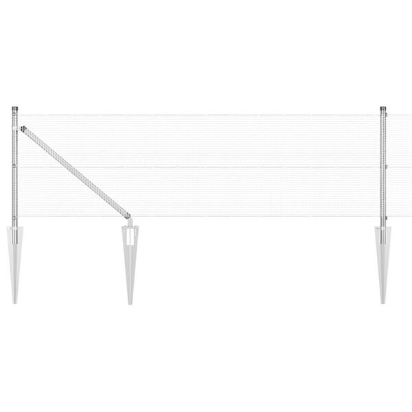 vidaXL Hegnspæl Sølv 50 x 0,5 m (12 x 12 mm mesh) Stål