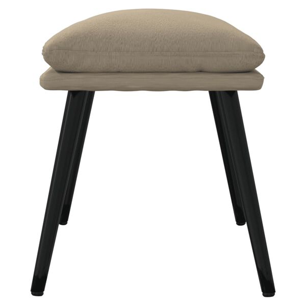 vidaXL fodskammel 45x30x35 cm mikrofiberstof lysegr&aring;