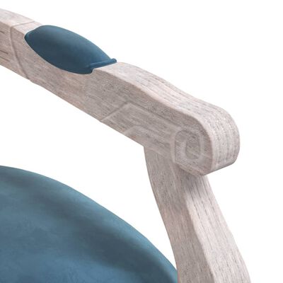 vidaXL spisebordsstol 54x56x96,5 cm velour blå