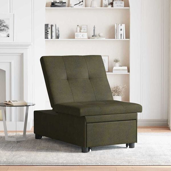 vidaXL Sovesofa Army Gr&oslash;n 194 x 67 x 82 cm Huahua Stof