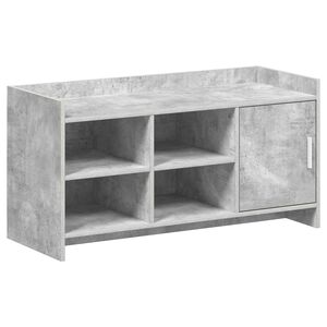 vidaXL Sko skab med d&oslash;r Betongr&aring; 100 x 39,5 x 51 cm Konstrueret tr&aelig;