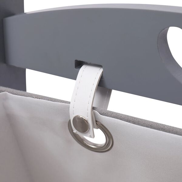 vidaXL kurvestativ i 4 niveauer 35 x 35 x 125 cm tr&aelig; m&oslash;rkegr&aring;