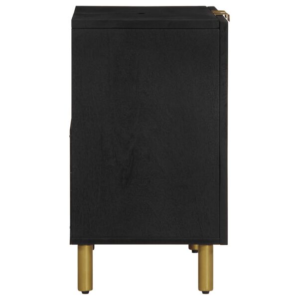 vidaXL underskab til vask 62x33x58 cm konstrueret tr&aelig; sort