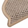 vidaXL selvkl&aelig;bende trappem&aring;tter 30stk. 56x17x3cm sisal-look lys beige