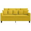 vidaXL 2-personers sofa 140 cm fl&oslash;jl gul