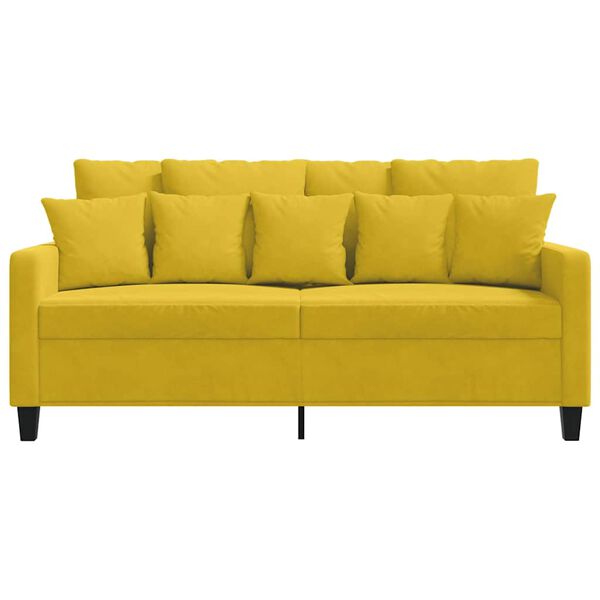 vidaXL 2-personers sofa 140 cm fl&oslash;jl gul
